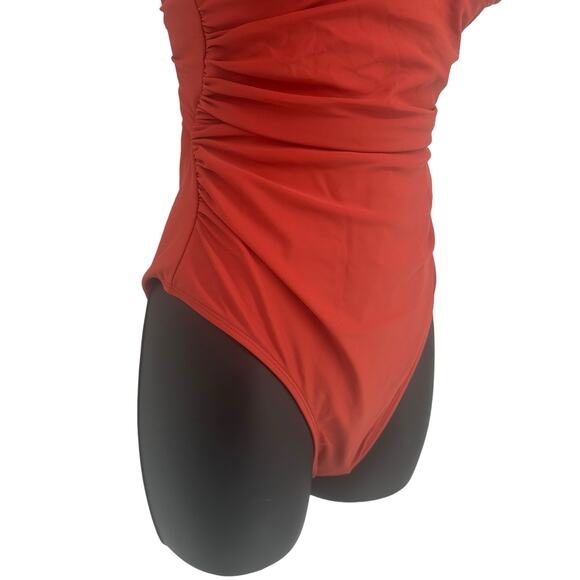 CUPSHE V-neck Ruched One-Piece Swimsuit For Women Sexy Backless Monokini Small - Picture 5 of 9